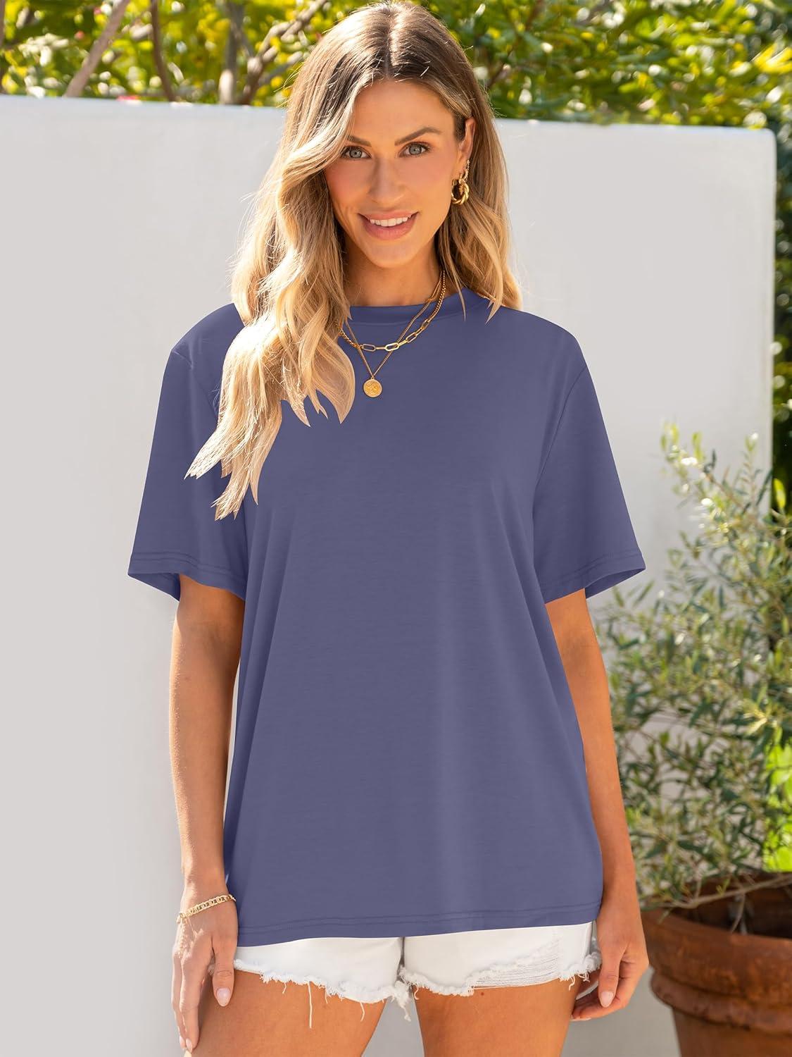 imageANRABESS Womens Oversized T Shirts Short Sleeve Crewneck Tops Casual Loose Basic Tee Shirts 2025 Summer Trendy OutfitsBlue Purple