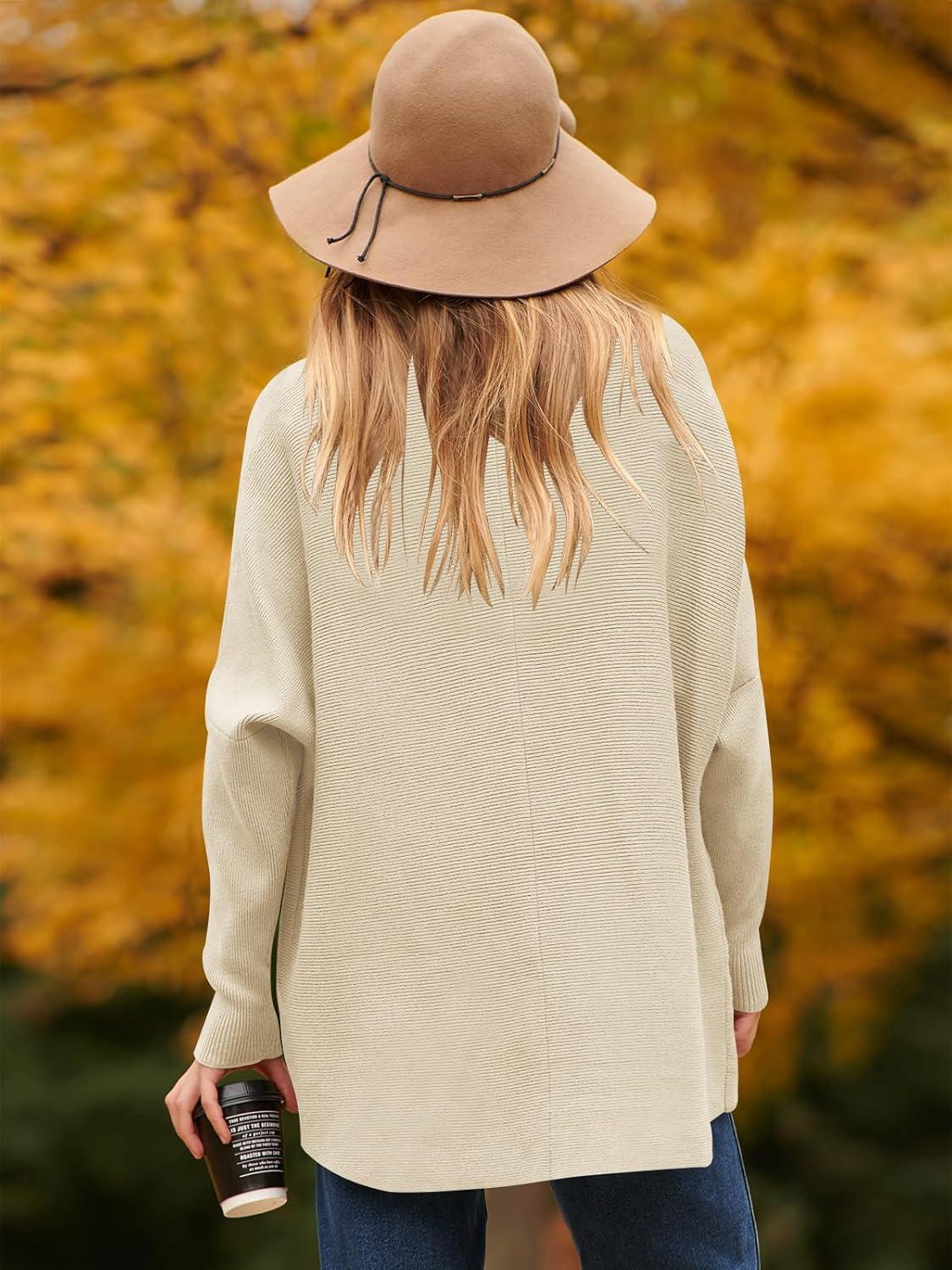 imageANRABESS Womens Oversized Turtleneck Batwing Long Sleeve Casual Cozy Baggy Knit Pullover Tunic Sweater 2025 Fall OutfitsApricot