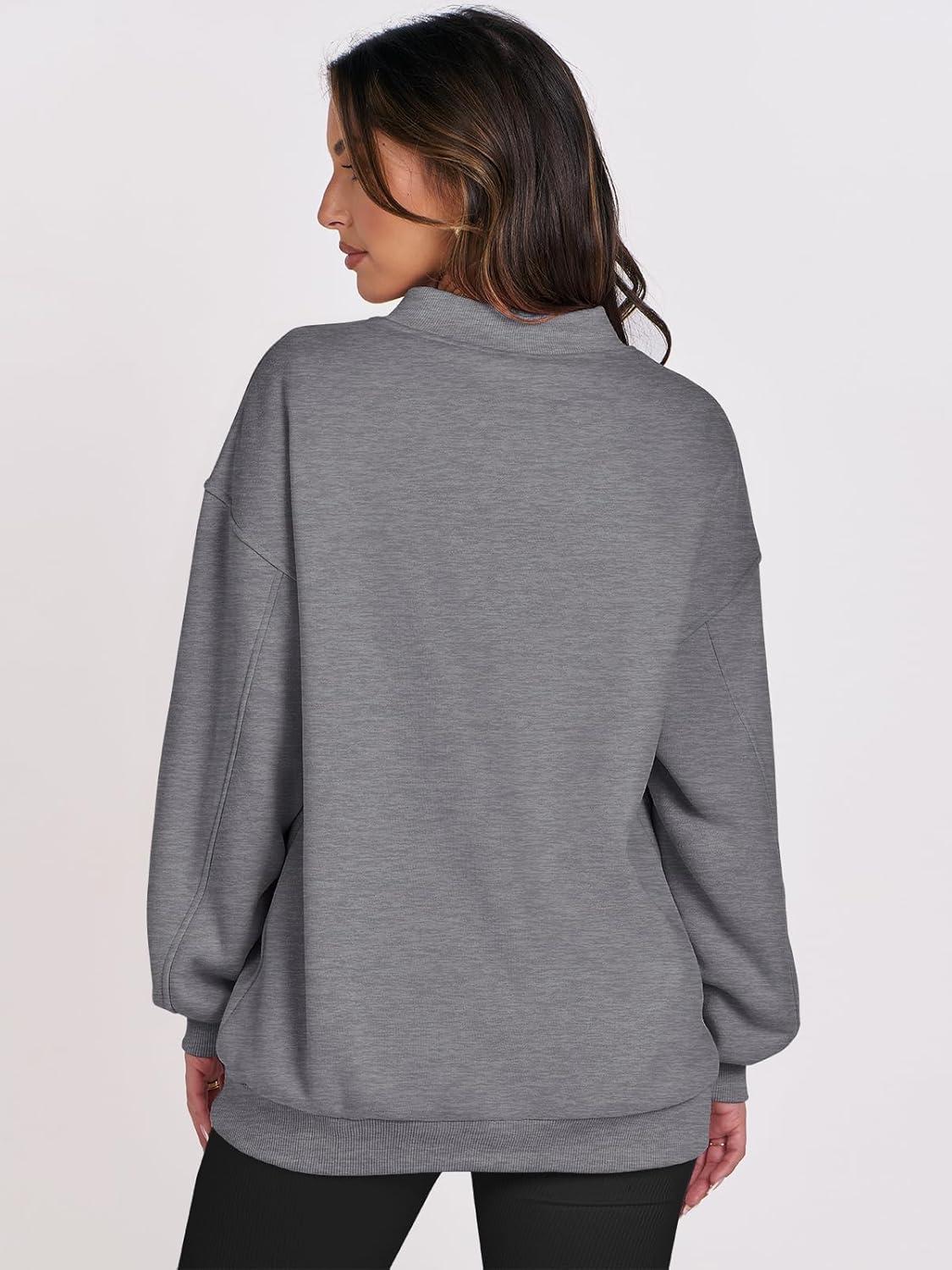 imageANRABESS Womens Oversized V Neck Sweatshirt Fleece Long Sleeve Hoodies Pullover Comfy Top Outfits 2025 Teen Preppy ClothesDark Grey