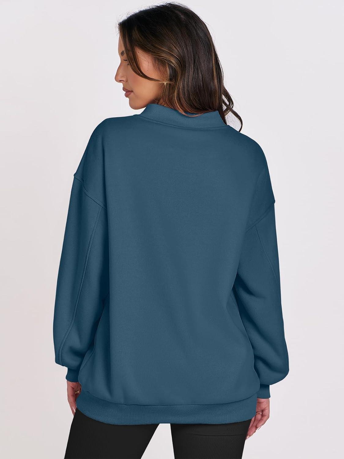 imageANRABESS Womens Oversized V Neck Sweatshirt Fleece Long Sleeve Hoodies Pullover Comfy Top Outfits 2025 Teen Preppy ClothesDeep Blue