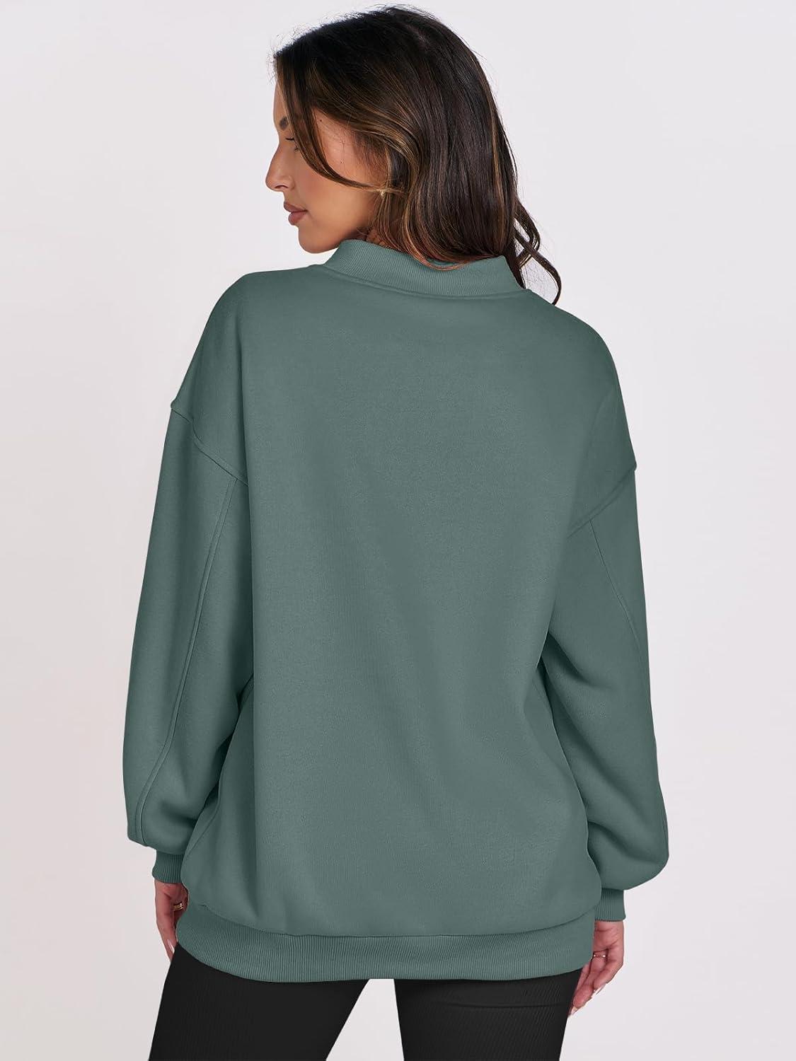 imageANRABESS Womens Oversized V Neck Sweatshirt Fleece Long Sleeve Hoodies Pullover Comfy Top Outfits 2025 Teen Preppy ClothesLake Green