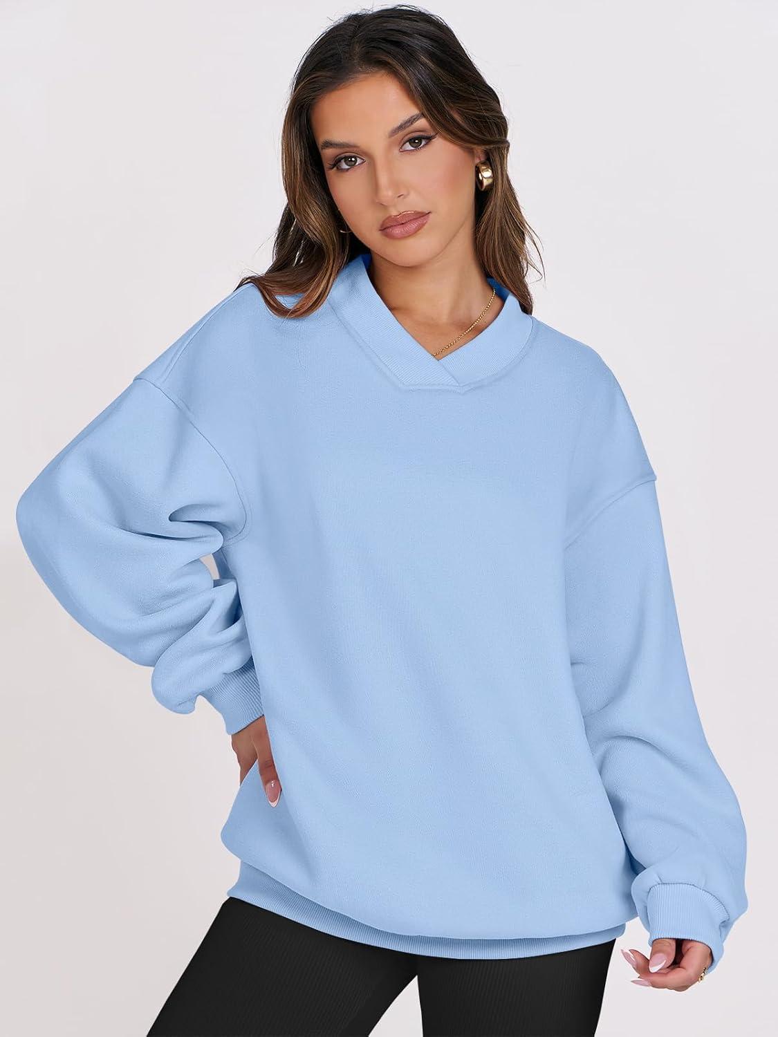 imageANRABESS Womens Oversized V Neck Sweatshirt Fleece Long Sleeve Hoodies Pullover Comfy Top Outfits 2025 Teen Preppy ClothesLight Blue