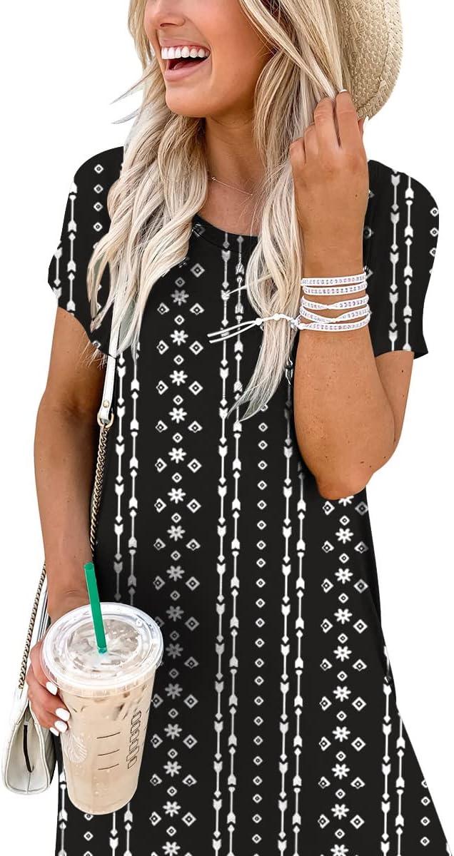 imageANRABESS Womens Summer Maxi Dress Short Sleeve Casual Loose Long T Shirt Dresses Split Vacation Beach Sundress Travel OutfitsBoho Black