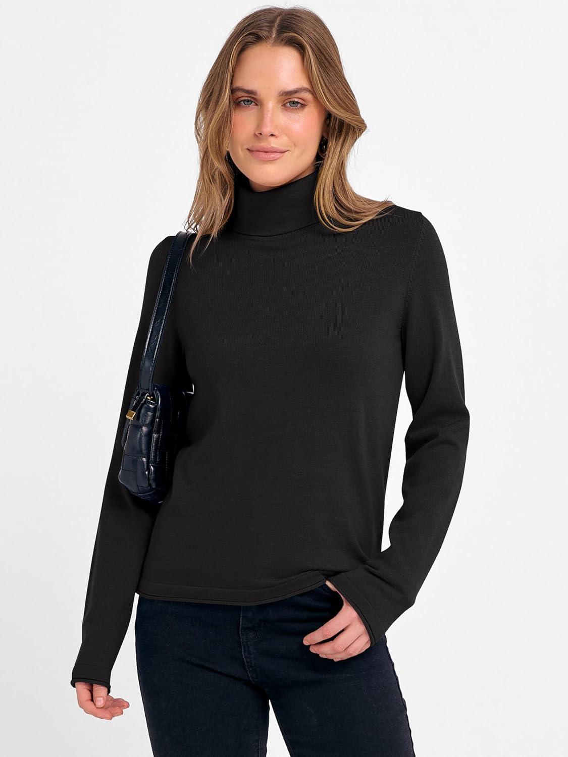 imageANRABESS Womens Turtleneck Long Sleeve Sweater Tops Casual Soft Knit Fit Lightweight Basic Pullover 2025 Fall Work OutfitsBlack