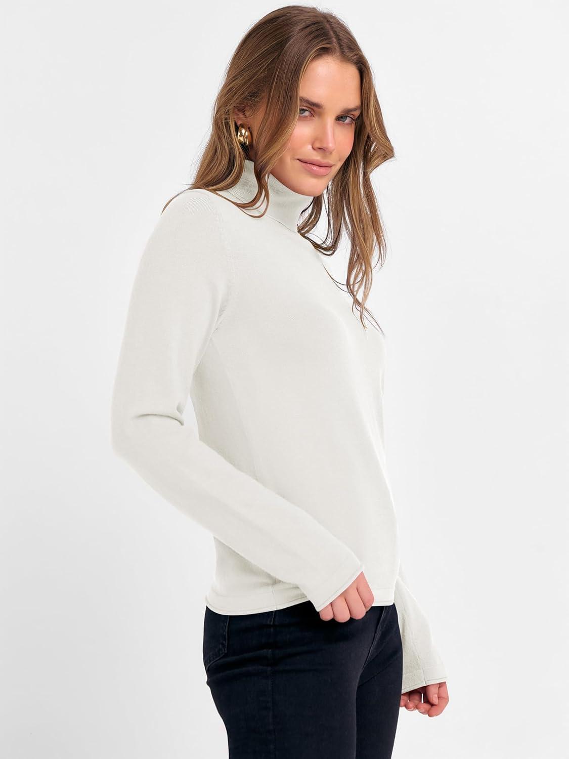 imageANRABESS Womens Turtleneck Long Sleeve Sweater Tops Casual Soft Knit Fit Lightweight Basic Pullover 2025 Fall Work OutfitsCream White