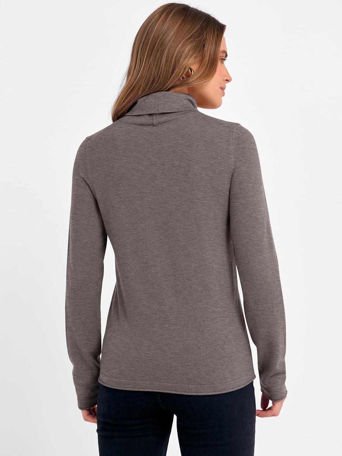 imageANRABESS Womens Turtleneck Long Sleeve Sweater Tops Casual Soft Knit Fit Lightweight Basic Pullover 2025 Fall Work OutfitsDark Taupe