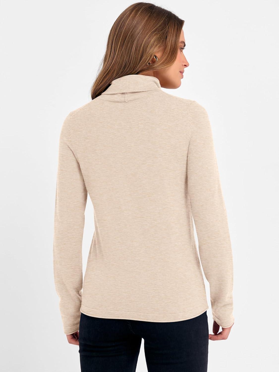 imageANRABESS Womens Turtleneck Long Sleeve Sweater Tops Casual Soft Knit Fit Lightweight Basic Pullover 2025 Fall Work OutfitsParchment