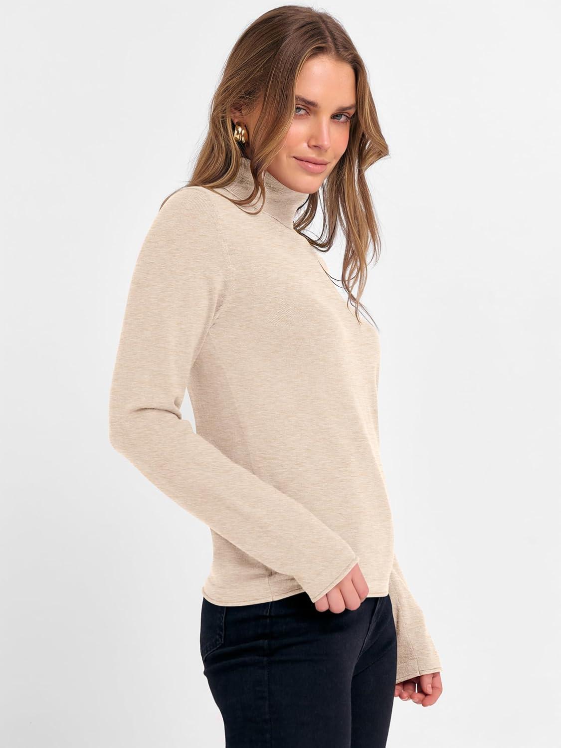 imageANRABESS Womens Turtleneck Long Sleeve Sweater Tops Casual Soft Knit Fit Lightweight Basic Pullover 2025 Fall Work OutfitsParchment
