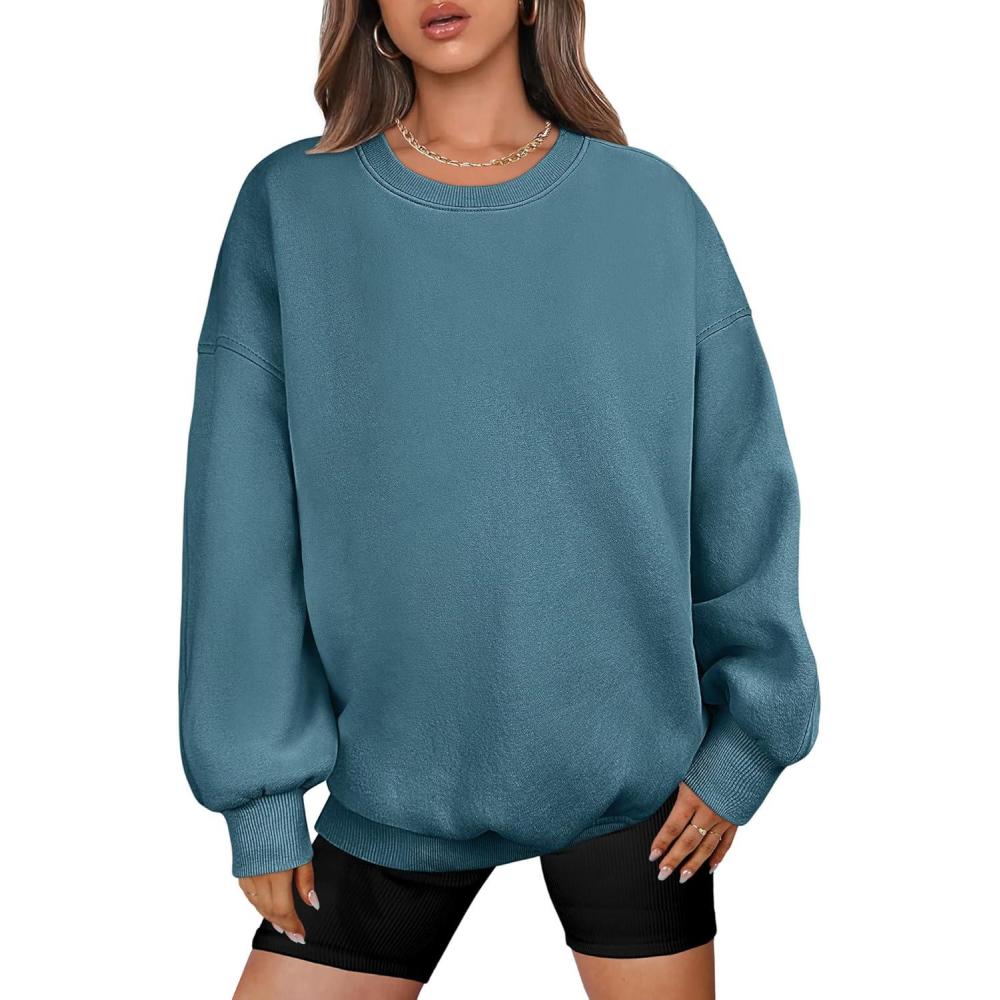 imageANRABESS Oversized Sweatshirt for Women Crewneck Y2K Hoodies Fleece Casual Comfy Pullover Top Fall Outfits Clothes 2025Lake Blue