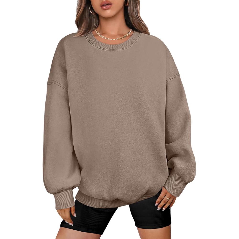 imageANRABESS Oversized Sweatshirt for Women Crewneck Y2K Hoodies Fleece Casual Comfy Pullover Top Fall Outfits Clothes 2025Light Brown
