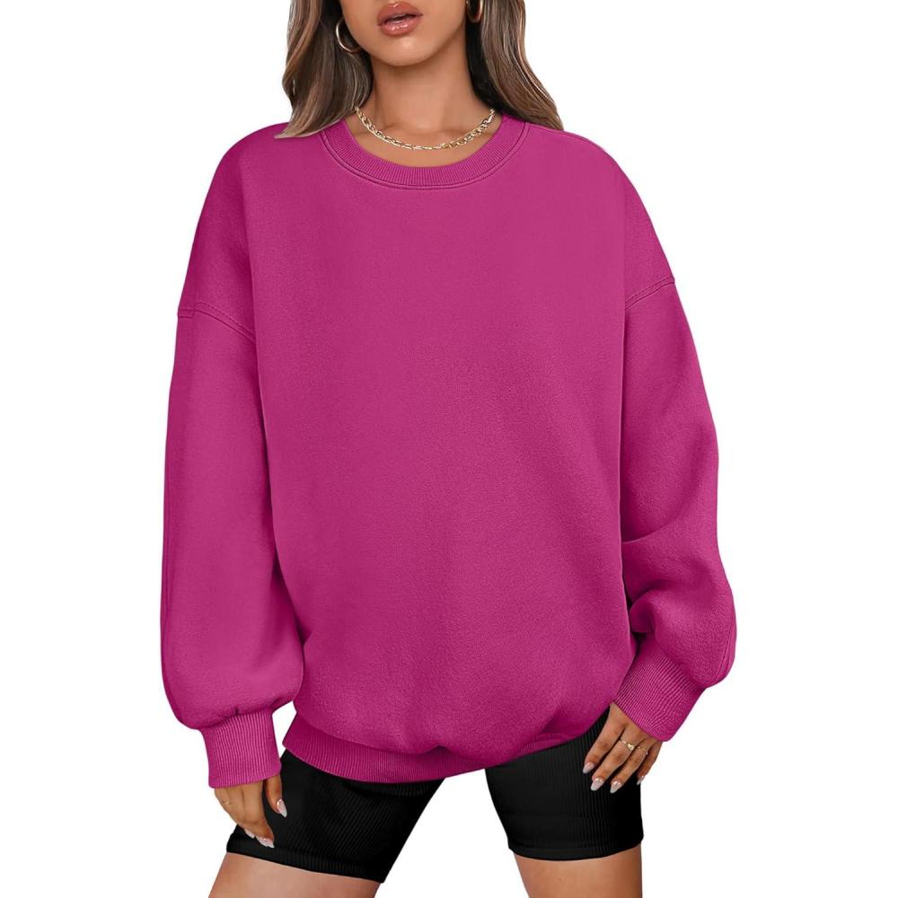 imageANRABESS Oversized Sweatshirt for Women Crewneck Y2K Hoodies Fleece Casual Comfy Pullover Top Fall Outfits Clothes 2025Light Pink