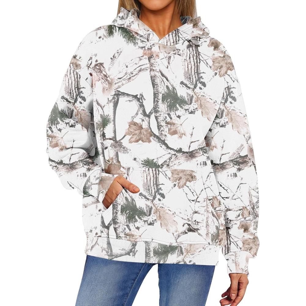 imageANRABESS Women Camo Hoodies Long Sleeve Maple Leaf Print Fleece Oversized Casual Pullover Sweatshirt 2025 Fall Preppy ClothesWhite