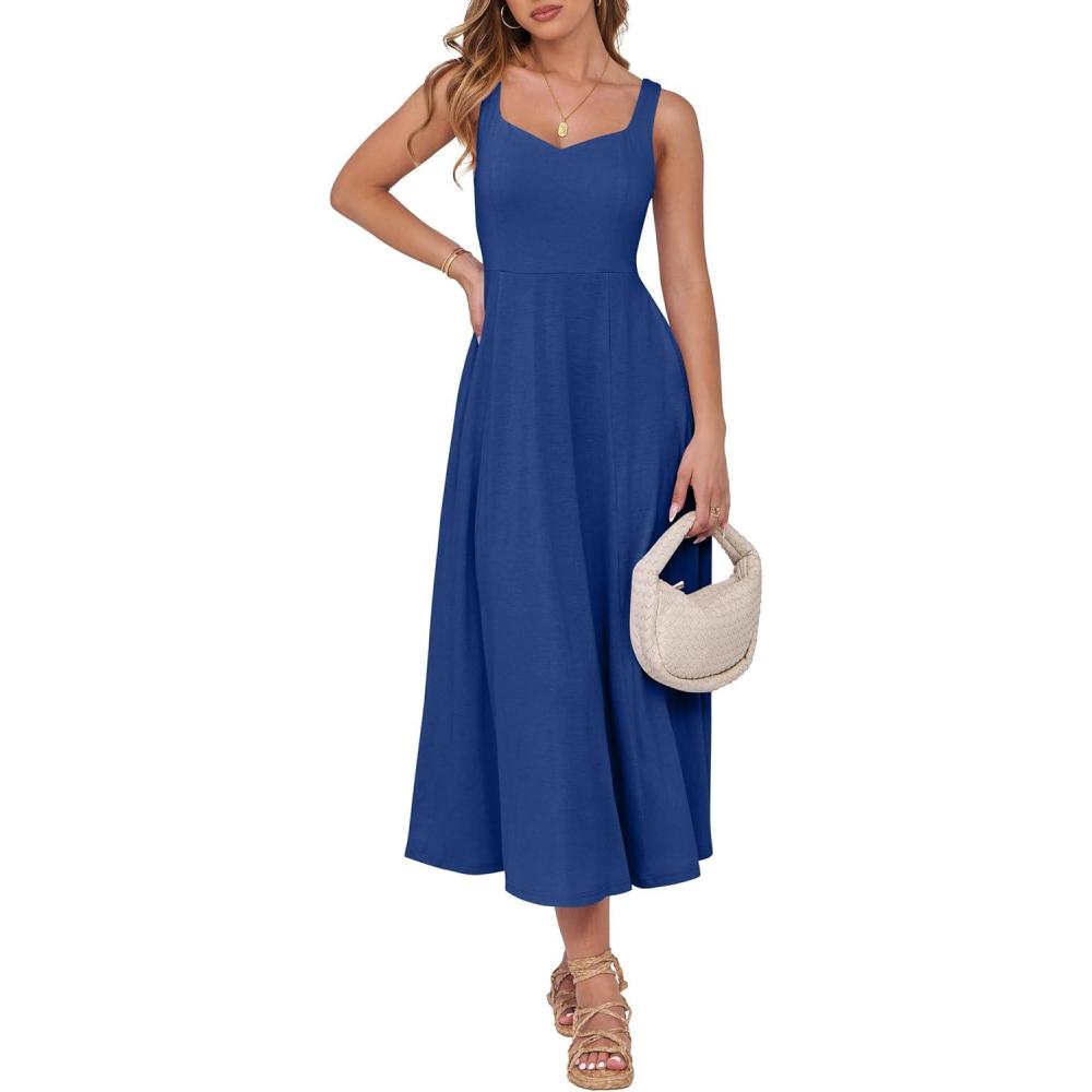 imageANRABESS Women Summer Casual Dress Sleeveless Smocked Back Tank Midi Dresses 2025 Beach Vacation Sundress with PocketsBlue