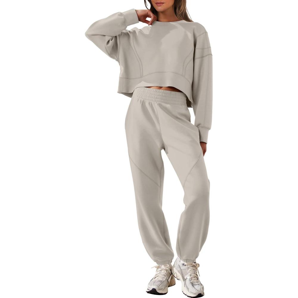 imageANRABESS Womens 2 Piece Outfits Lounge Sets Cropped Sweatshirt Joggers Fashion Sweatsuit Sweat Set 2025 Winter Travel OutfitsPeytoe