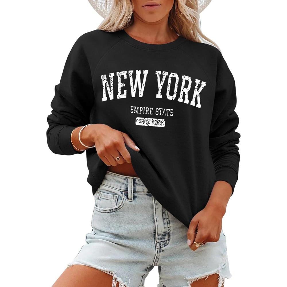 imageANRABESS Womens Oversized Sweatshirts Crewneck Long Sleeve Pullover Hoodies Graphic Cute Teen Girls Clothes 2025 Fall OutfitsBlack New York
