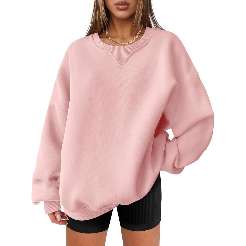 imageANRABESS Womens Oversized Sweatshirts Hoodies Crewneck Fleece Pullover Sweaters 2025 Fall Outfits Teen Girls Winter ClothesPink
