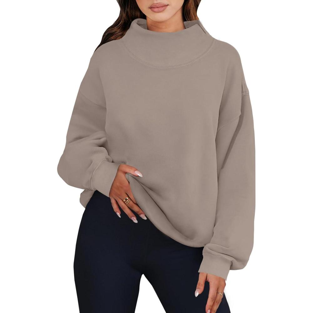 imageANRABESS Womens Oversized Sweatshirts Turtleneck Pullover Long Sleeve Hoodies Tops 2025 Fall Fashion Preppy OutfitsKhaki