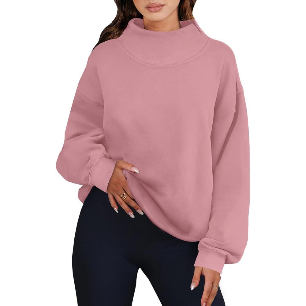 imageANRABESS Womens Oversized Sweatshirts Turtleneck Pullover Long Sleeve Hoodies Tops 2025 Fall Fashion Preppy OutfitsLight Pink