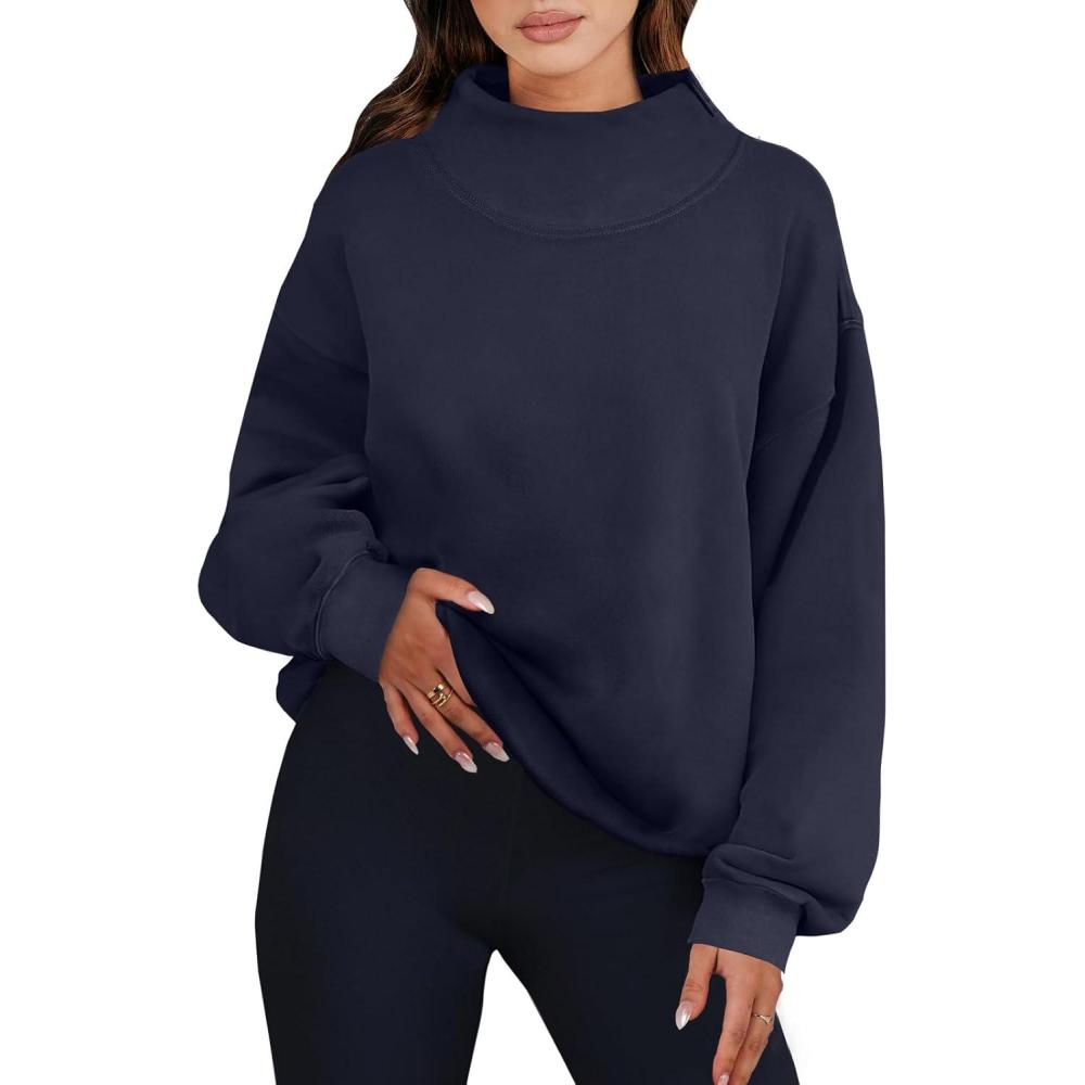 imageANRABESS Womens Oversized Sweatshirts Turtleneck Pullover Long Sleeve Hoodies Tops 2025 Fall Fashion Preppy OutfitsNavy Blue