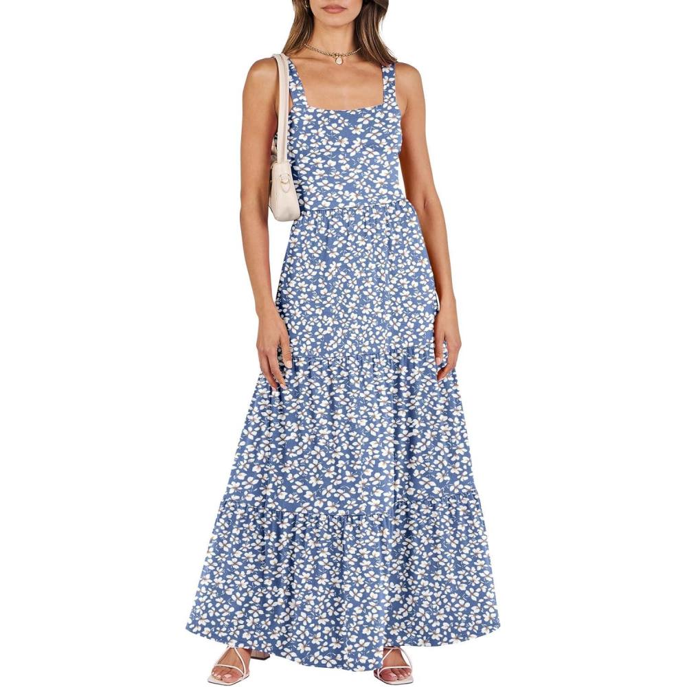 imageANRABESS Womens Summer Casual Long Maxi Beach Vacation Dresses Sleeveless Square Neck Flowy Tiered Sun Dress with PocketsFloral Blue