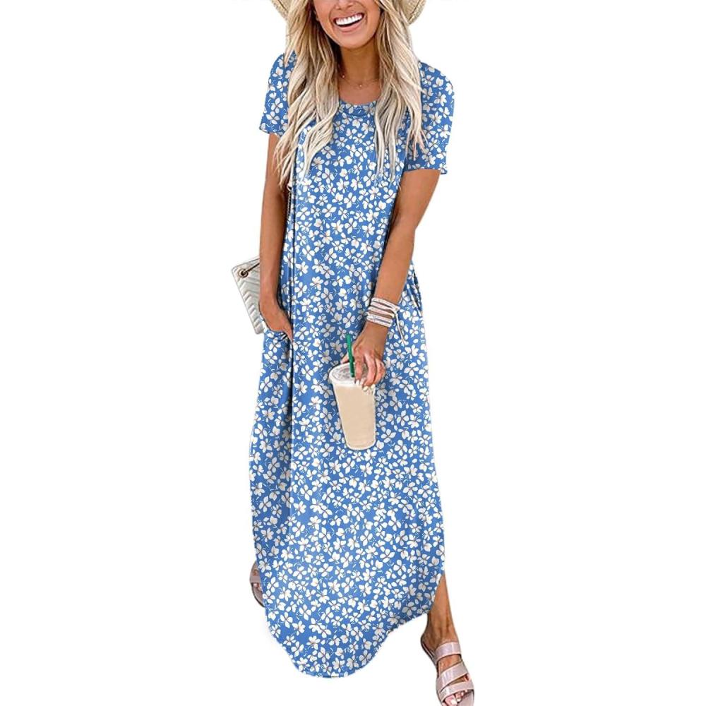 imageANRABESS Womens Summer Maxi Dress Short Sleeve Casual Loose Long T Shirt Dresses Split Vacation Beach Sundress Travel OutfitsFloral Bule