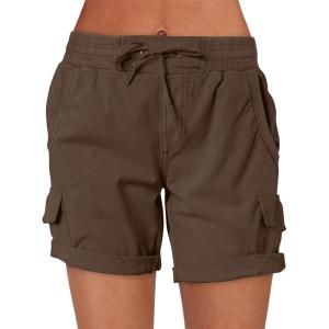 ANRABESS Womens Summer Shorts 2025 Dressy Casual Hiking Cargo Shorts Trendy Outdoor Outfits 6 Pockets(Brown)