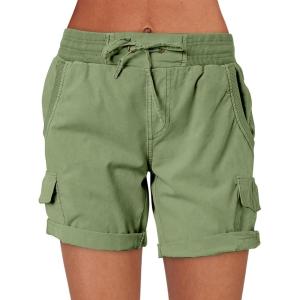 ANRABESS Womens Summer Shorts 2025 Dressy Casual Hiking Cargo Shorts Trendy Outdoor Outfits 6 Pockets(Green)