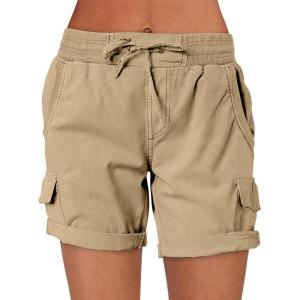 ANRABESS Womens Summer Shorts 2025 Dressy Casual Hiking Cargo Shorts Trendy Outdoor Outfits 6 Pockets(Khaki)
