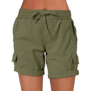 ANRABESS Womens Summer Shorts 2025 Dressy Casual Hiking Cargo Shorts Trendy Outdoor Outfits 6 Pockets(Olive)