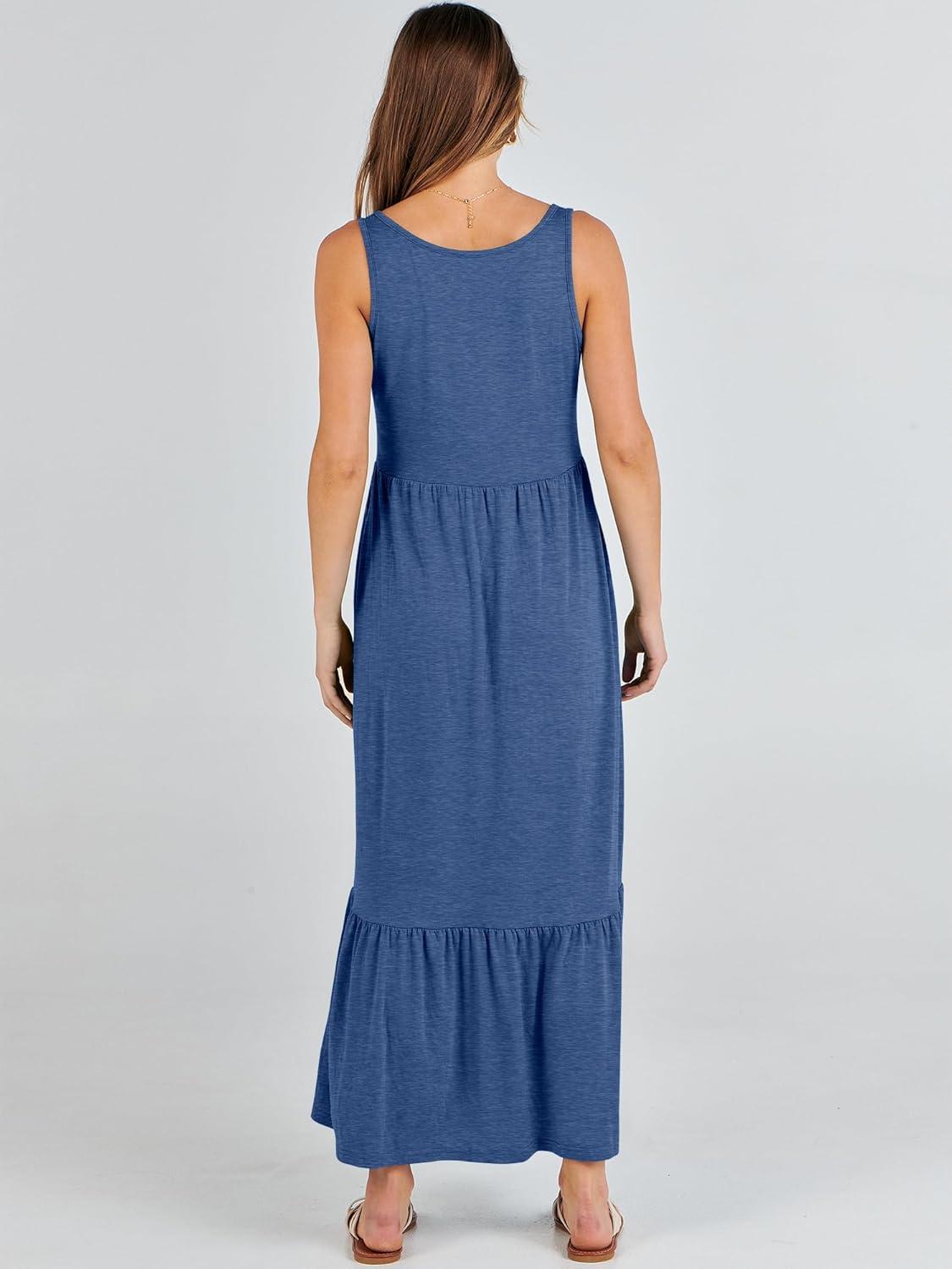 imageANRABESS Womens Summer Sleeveless Maxi Sundress Swing Casual Flowy Tiered Shirts Dress Beach Travel Vacation OutfitsBlue
