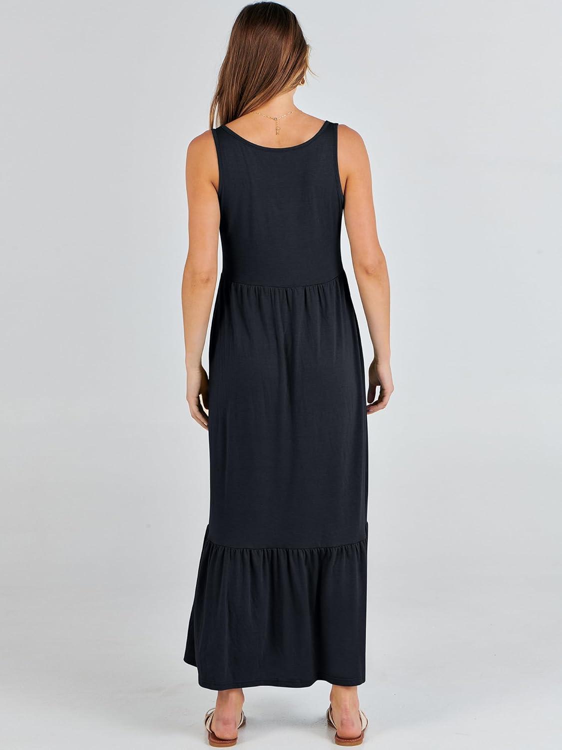 imageANRABESS Womens Summer Sleeveless Maxi Sundress Swing Casual Flowy Tiered Shirts Dress Beach Travel Vacation OutfitsNavy Blue