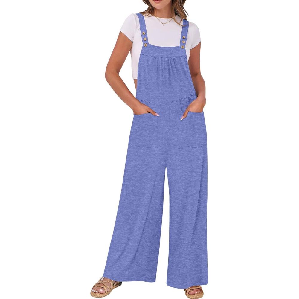 imageANRABESS Women Jumpsuits Overalls Wide Leg Casual Baggy Romper Boho Loose Bib Jumpers Sleeveless Straps 2025 Summer OutfitsDenim Blue Print