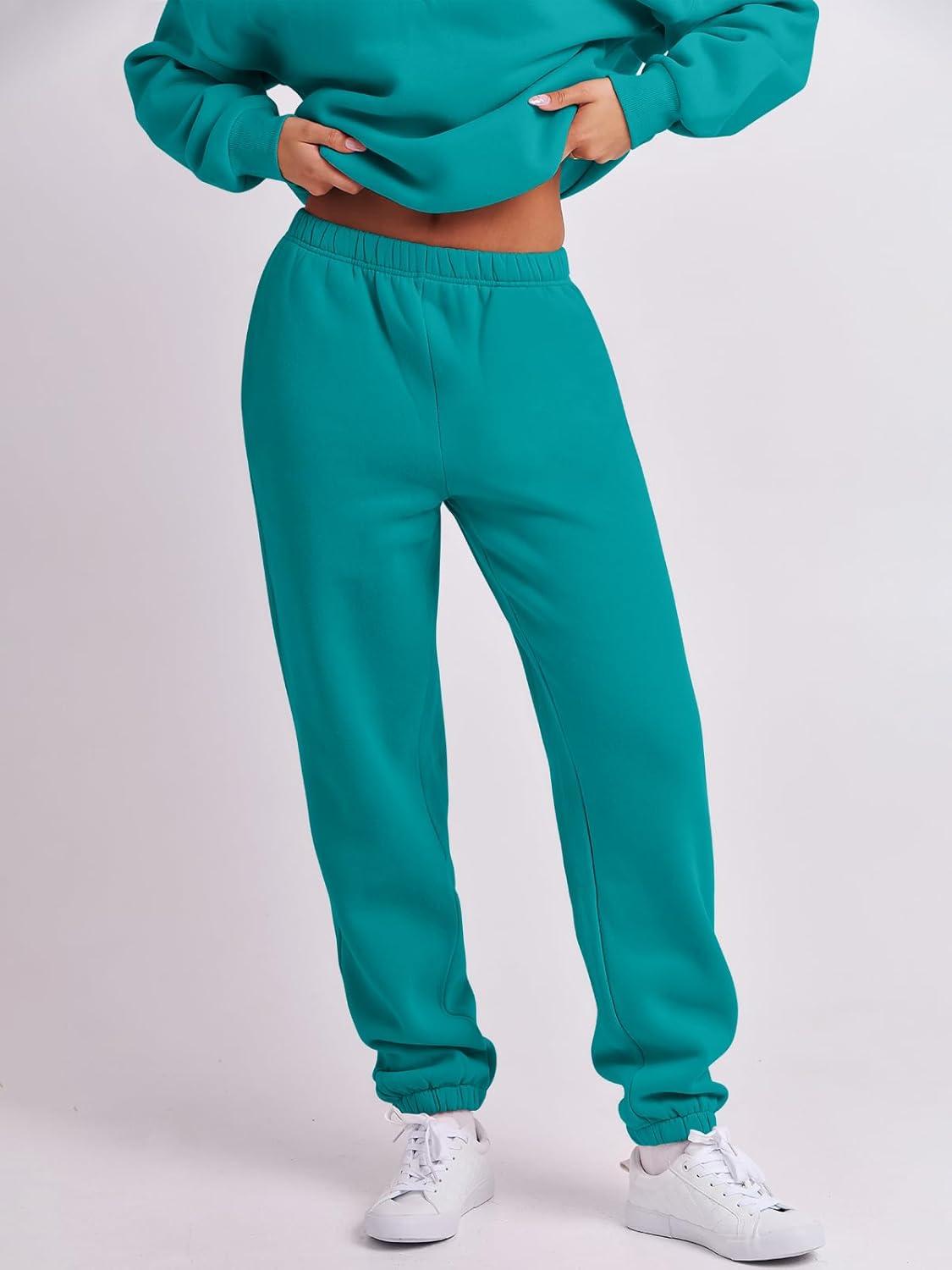 imageANRABESS Women 2 Piece Outfits Sweatsuit Oversized Half Zip Sweatshirt Jogger Sweatpants Tracksuit Lounge Set 2025 ClothesLake