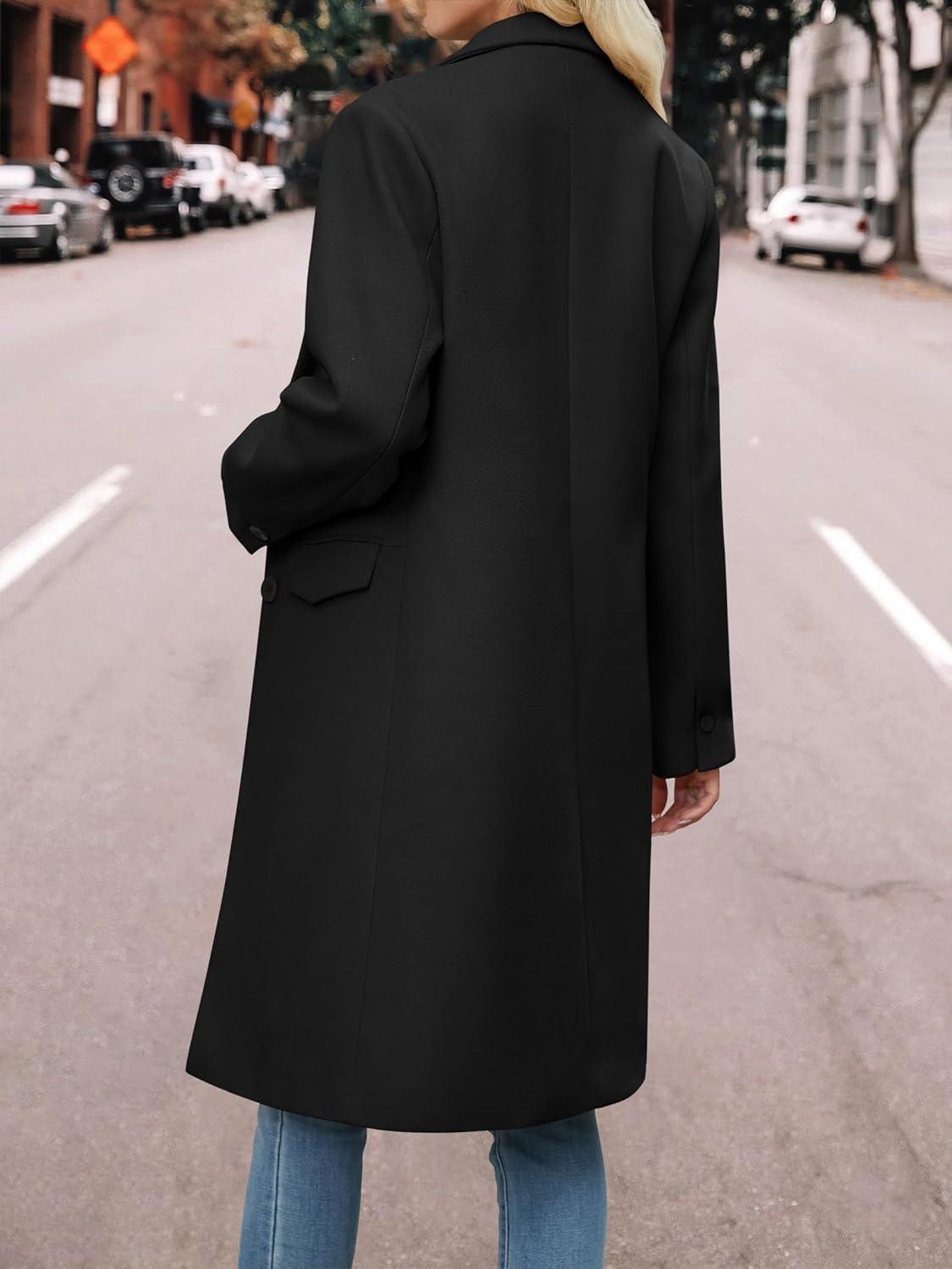 imageANRABESS Womens Peacoat Notched Lapel Collar SingleBreasted Trench Coats Loose Casual Long Jacket 2025 Fall Winter OuterwearBlack