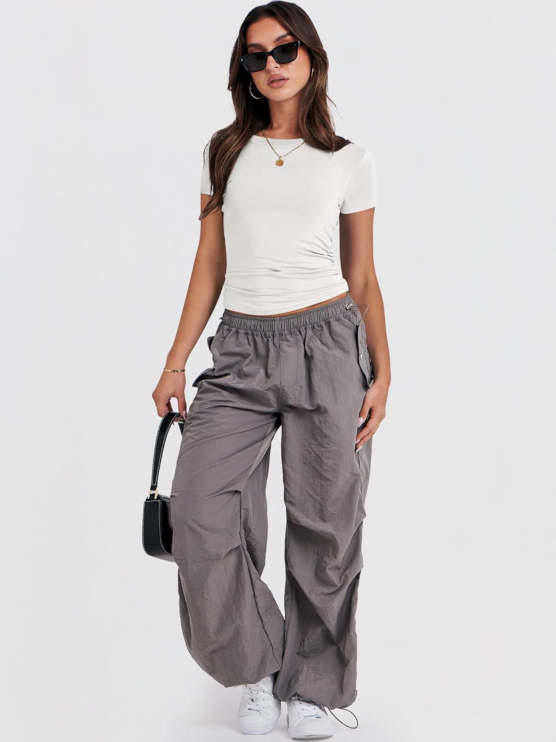 imageANRABESS Womens Short Sleeve Summer T Shirts Crew Neck Slim Fit Basic Tees 2026 Crop Tops Y2k Clothes OutfitsWhite