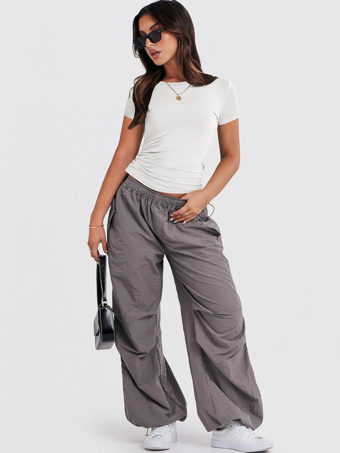 imageANRABESS Womens Short Sleeve Summer T Shirts Crew Neck Slim Fit Basic Tees 2026 Crop Tops Y2k Clothes OutfitsWhite