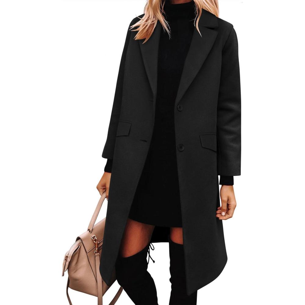 imageANRABESS Womens Peacoat Notched Lapel Collar SingleBreasted Trench Coats Loose Casual Long Jacket 2025 Fall Winter OuterwearBlack