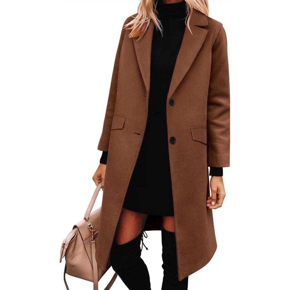 imageANRABESS Womens Peacoat Notched Lapel Collar SingleBreasted Trench Coats Loose Casual Long Jacket 2025 Fall Winter OuterwearCaramel