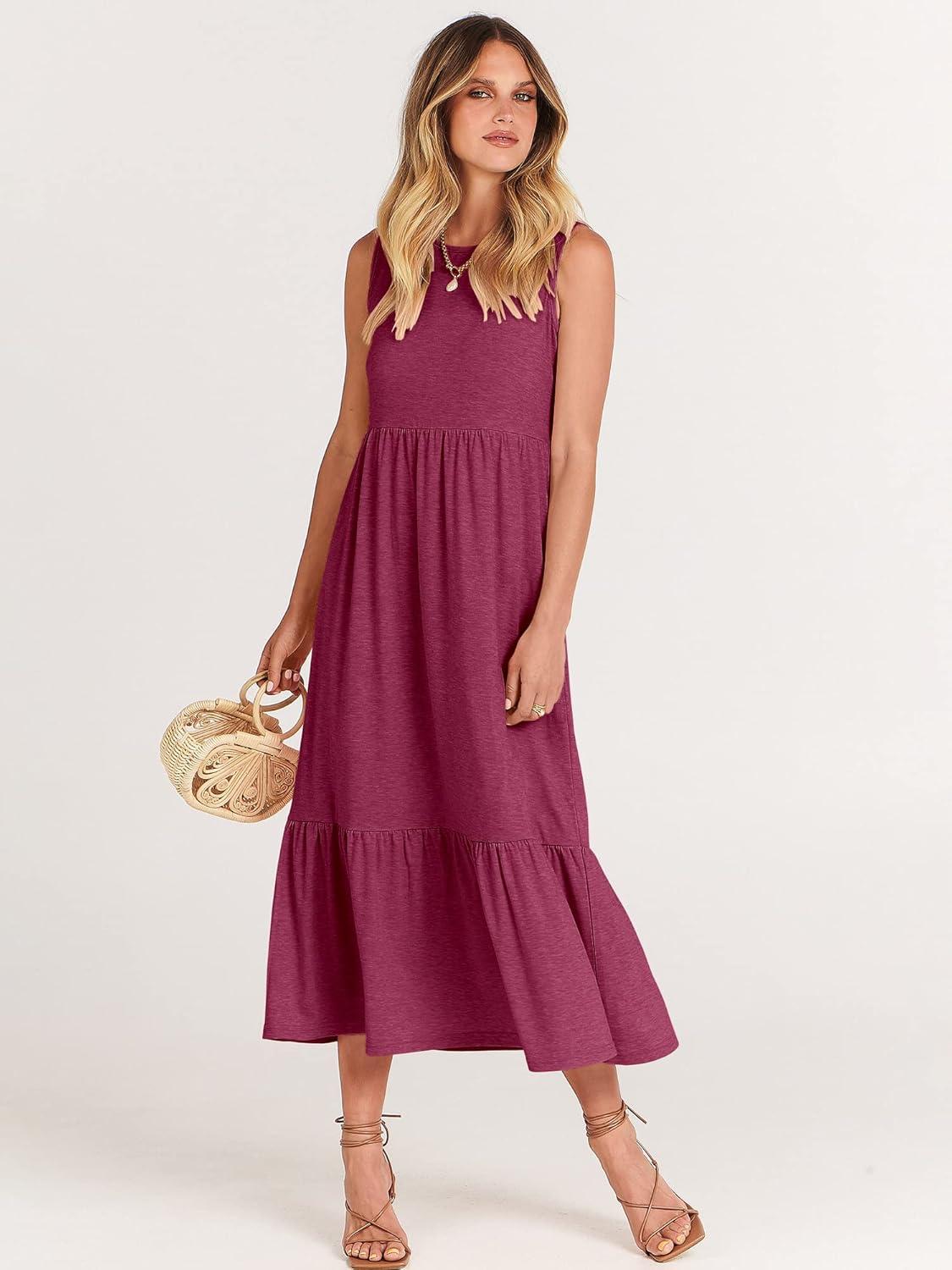 imageANRABESS Women Summer Casual Sleeveless Crewneck Sundress Aline Flowy Tiered Maxi Long Beach Dress Vacation OutfitsPurple