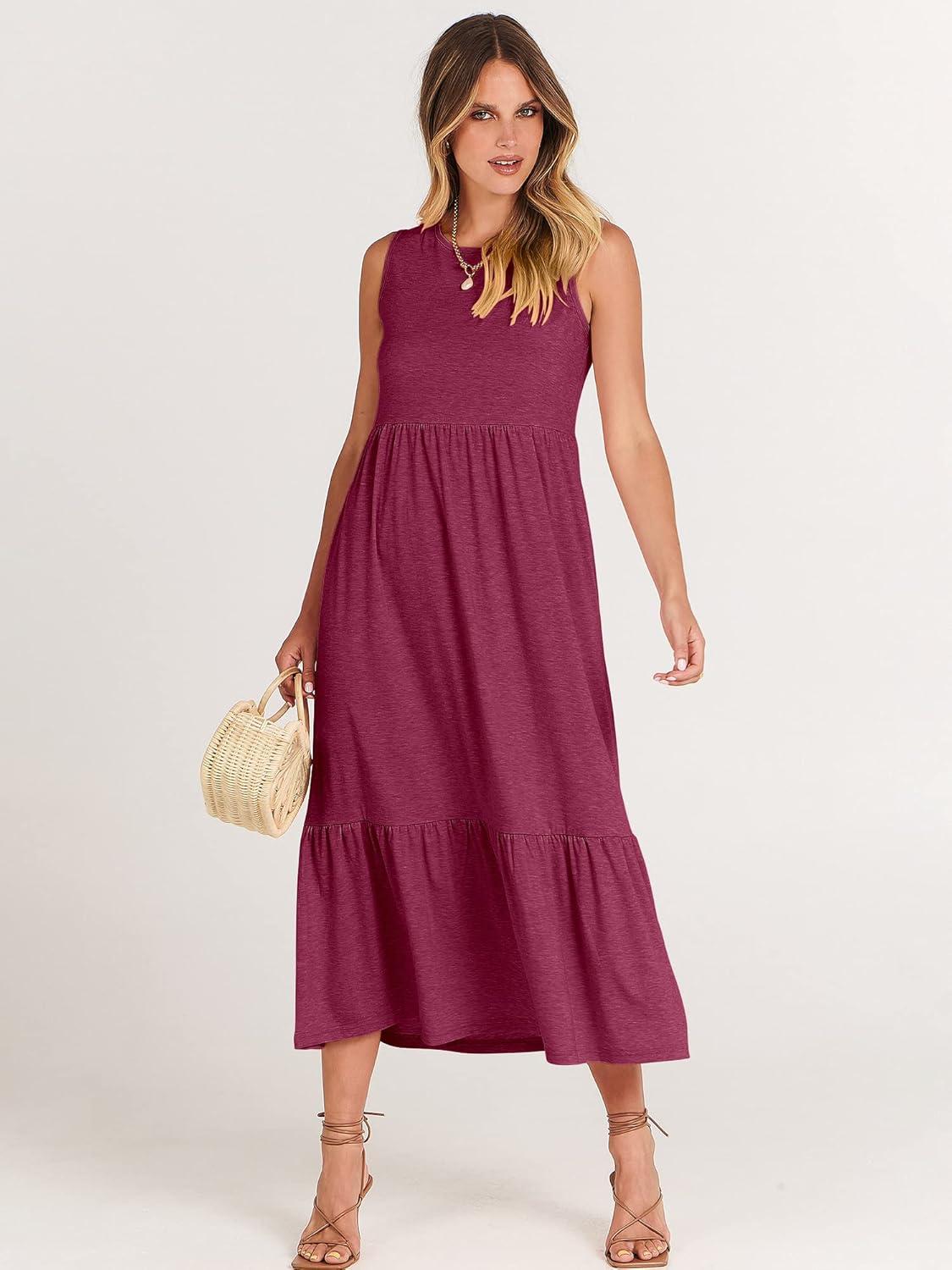imageANRABESS Women Summer Casual Sleeveless Crewneck Sundress Aline Flowy Tiered Maxi Long Beach Dress Vacation OutfitsPurple