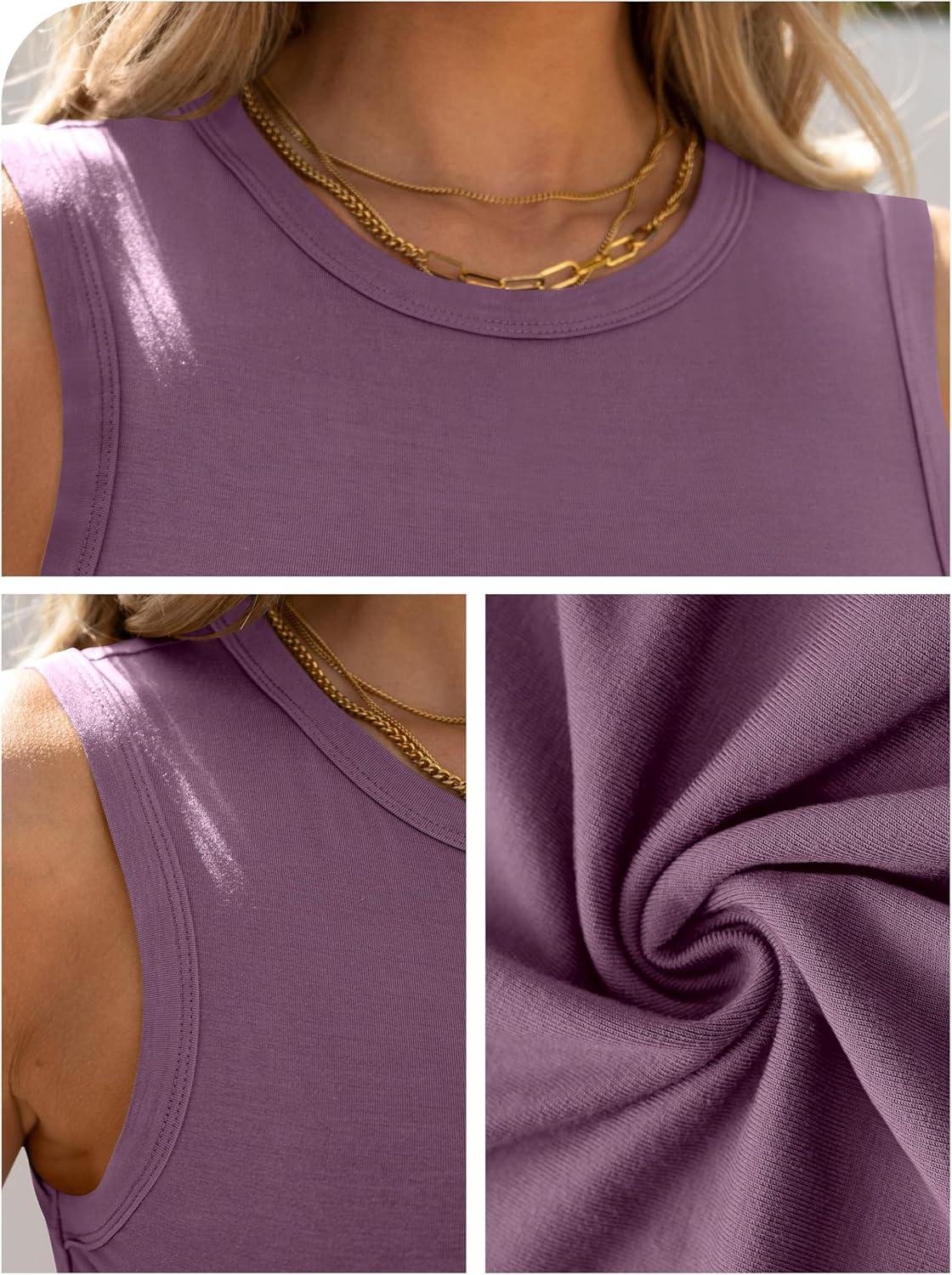 imageANRABESS Womens High Neck Tank Tops Stretchy Sleeveless Racerback Sexy Slim Fit Basic Tee Shirts Y2K Trendy Summer OutfitsPurple