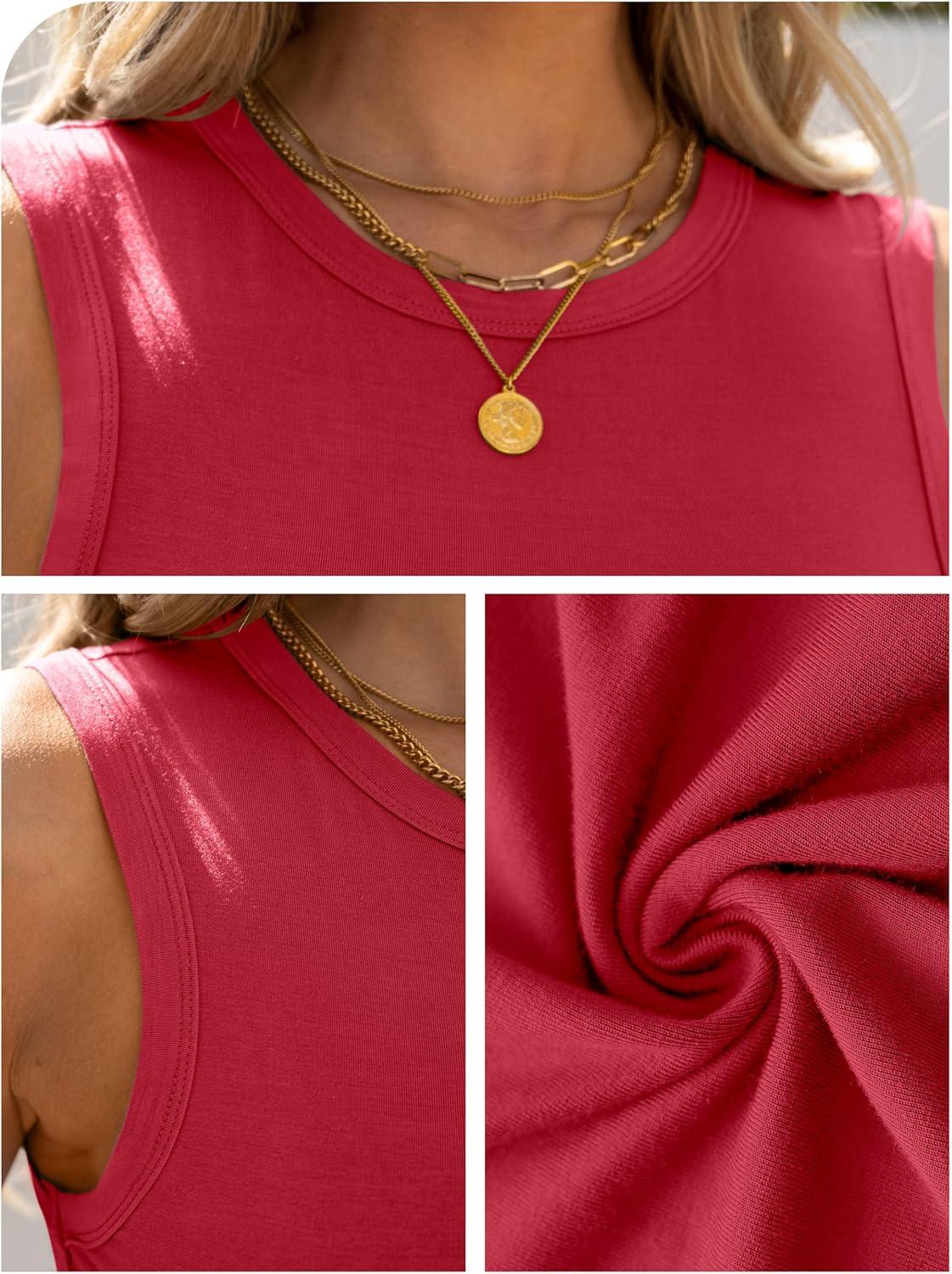 imageANRABESS Womens High Neck Tank Tops Stretchy Sleeveless Racerback Sexy Slim Fit Basic Tee Shirts Y2K Trendy Summer OutfitsRed