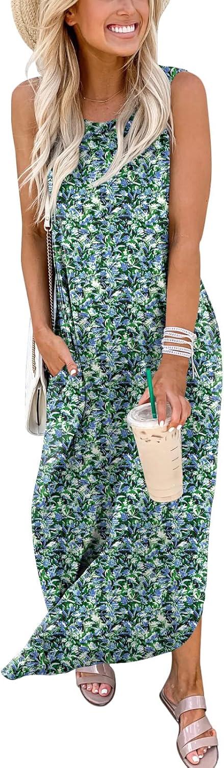imageANRABESS Women Maxi Dress Summer Casual Loose Sleeveless Sundress Coverup Beach Eyelet Dresses 2026 Vacation Travel OutfitsBlue Green Floral