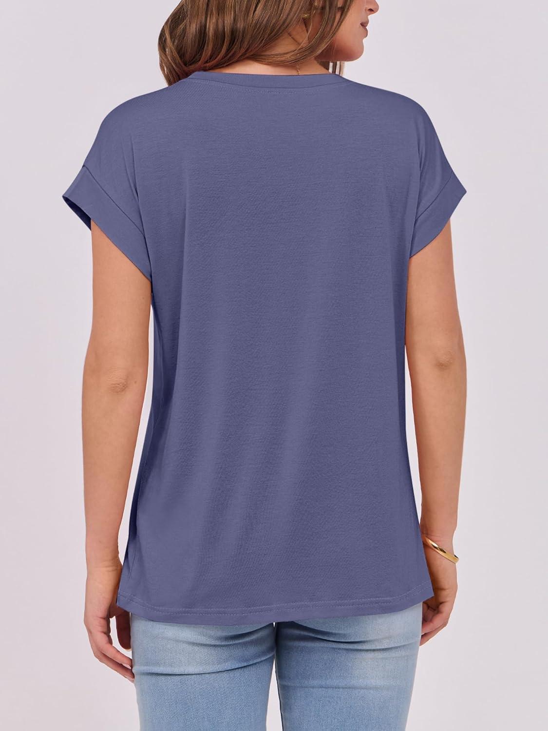 imageANRABESS Womens Tops Summer Cap Sleeve Basic Tee Shirts 2025 Trendy Loose Fit Casual Dressy Business Work Tshirts ClothesBlue Purple