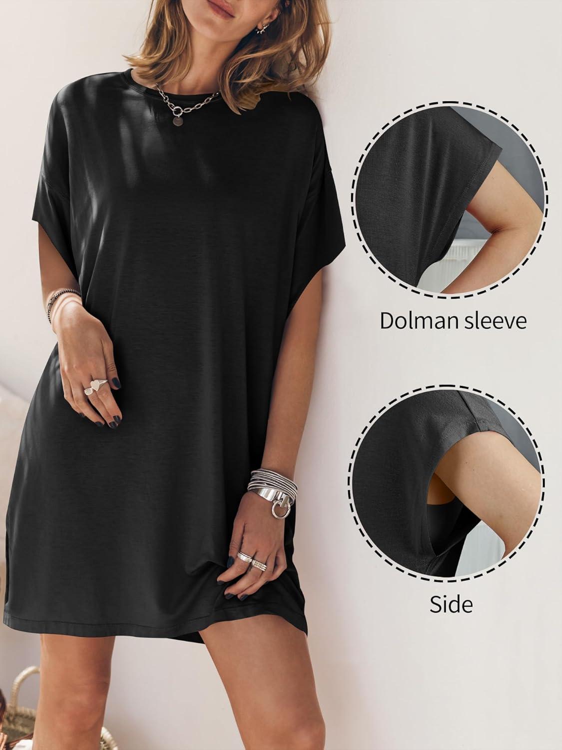 imageANRABESS Womens Summer T Shirt Dress 2025 Beach Vacation Travel Outfits Casual Simple Soft Mini Sundress Cover Up ClothesBlack