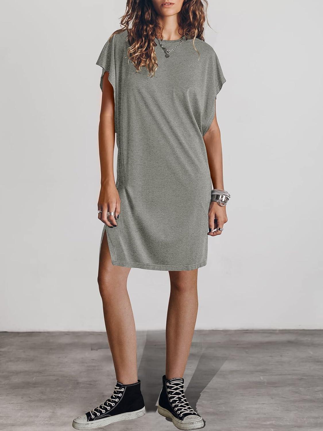 imageANRABESS Womens Summer T Shirt Dress 2025 Beach Vacation Travel Outfits Casual Simple Soft Mini Sundress Cover Up ClothesGray