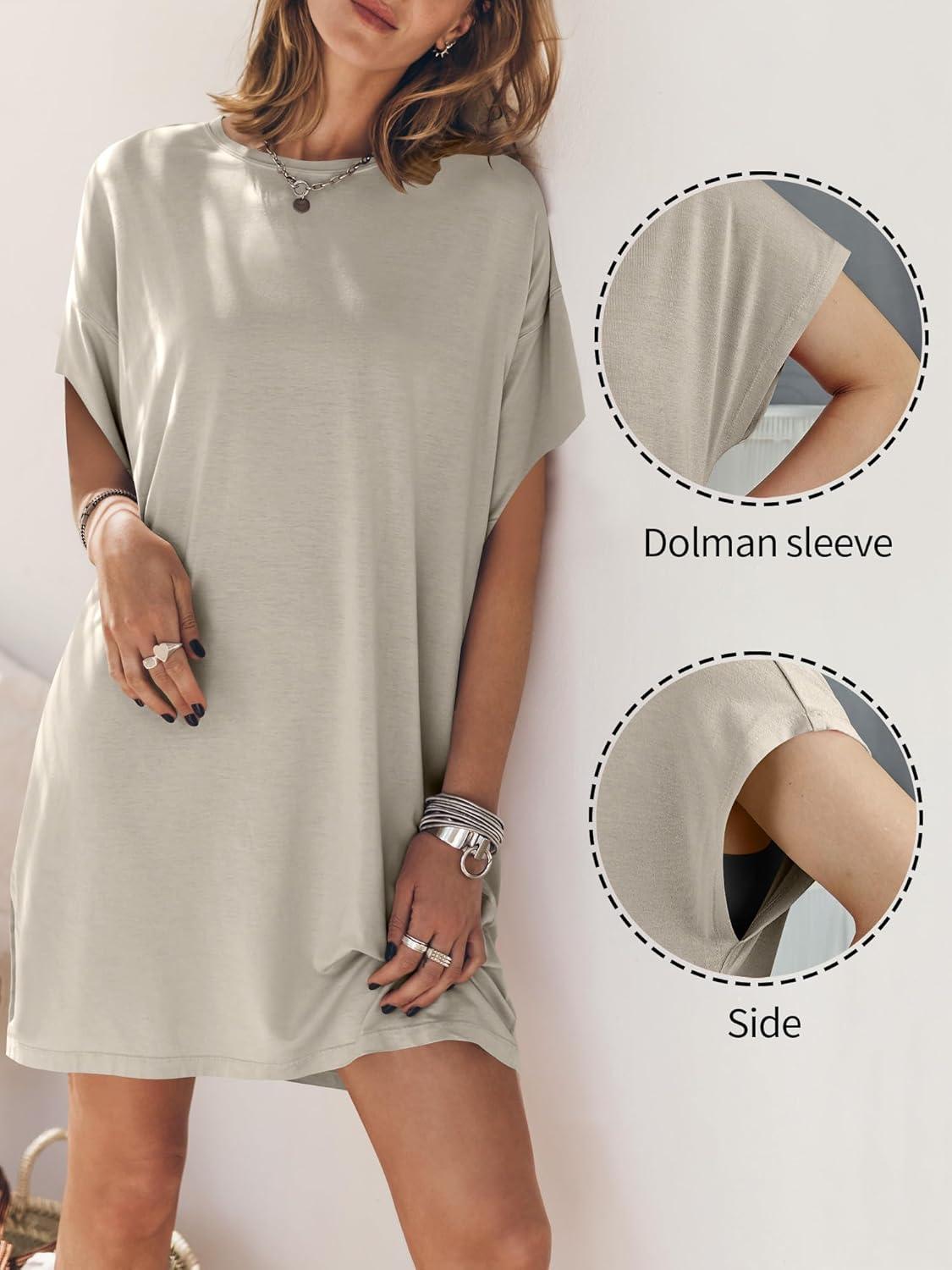 imageANRABESS Womens Summer T Shirt Dress 2025 Beach Vacation Travel Outfits Casual Simple Soft Mini Sundress Cover Up ClothesLight Gray