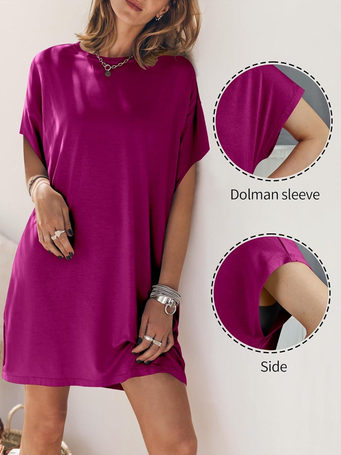 imageANRABESS Womens Summer T Shirt Dress 2025 Beach Vacation Travel Outfits Casual Simple Soft Mini Sundress Cover Up ClothesPurple