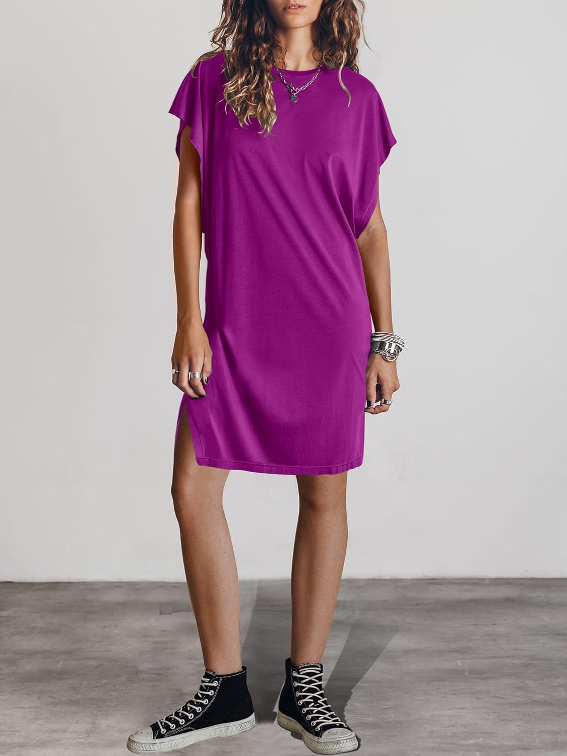 imageANRABESS Womens Summer T Shirt Dress 2025 Beach Vacation Travel Outfits Casual Simple Soft Mini Sundress Cover Up ClothesPurple