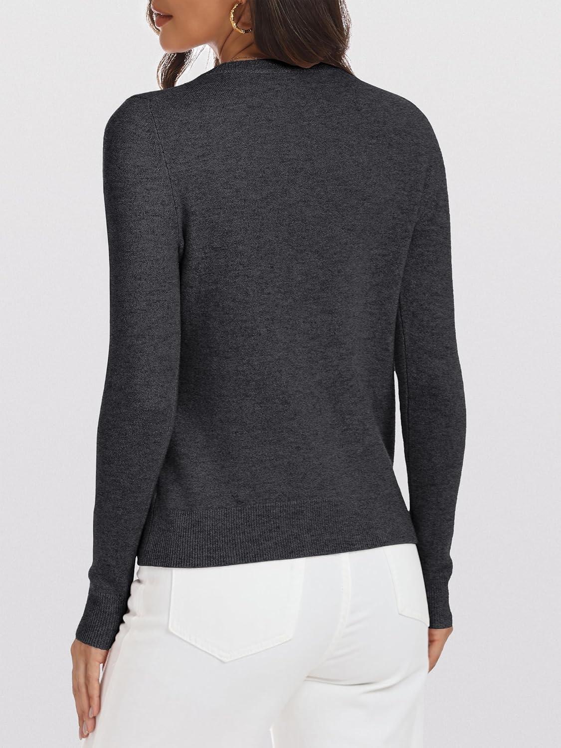 imageANRABESS Womens 100 Wool Sweaters V Neck Long Sleeve Work Business Casual Basic Pullover Sweater Tops 2025 Fall OutfitsDeep Gray